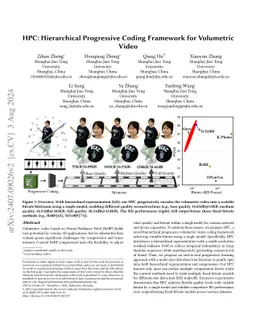 HPC: Hierarchical Progressive Coding Framework for Volumetric Video