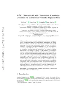 Cs2K: Class-specific and Class-shared Knowledge Guidance for Incremental
  Semantic Segmentation
