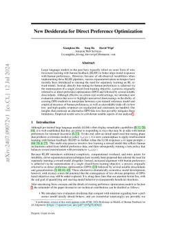 New Desiderata for Direct Preference Optimization