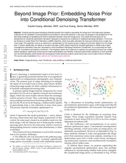Beyond Image Prior: Embedding Noise Prior into Conditional Denoising Transformer