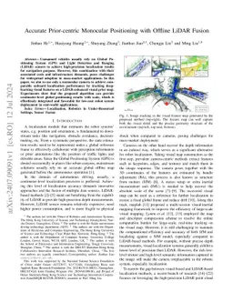 Accurate Prior-centric Monocular Positioning with Offline LiDAR Fusion