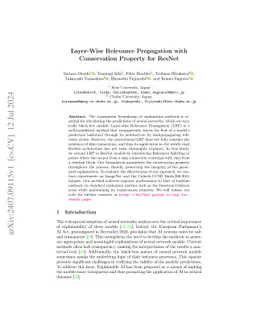Layer-Wise Relevance Propagation with Conservation Property for ResNet