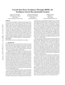 A Look Into News Avoidance Through AWRS: An Avoidance-Aware Recommender System