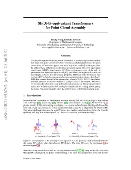 SE(3)-bi-equivariant Transformers for Point Cloud Assembly