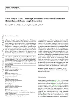From Easy to Hard: Learning Curricular Shape-aware Features for Robust
  Panoptic Scene Graph Generation