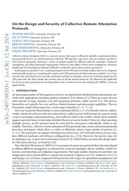 On the Design and Security of Collective Remote Attestation Protocols