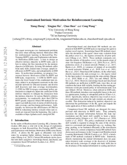 Constrained Intrinsic Motivation for Reinforcement Learning