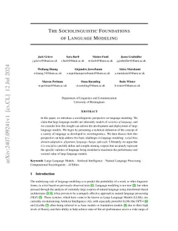 The Sociolinguistic Foundations of Language Modeling