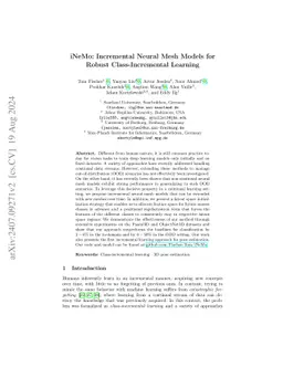 iNeMo: Incremental Neural Mesh Models for Robust Class-Incremental
  Learning