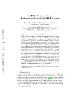 DAHRS: Divergence-Aware Hallucination-Remediated SRL Projection