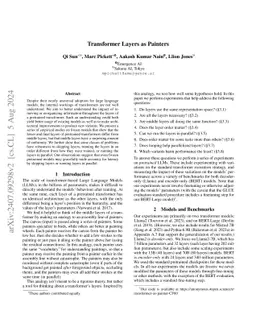 Transformer Layers as Painters