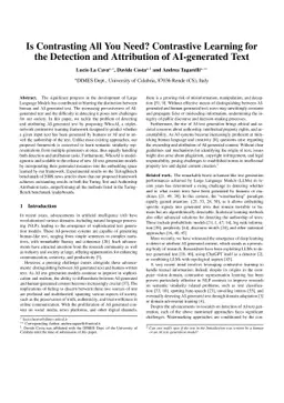 Is Contrasting All You Need? Contrastive Learning for the Detection and Attribution of AI-generated Text