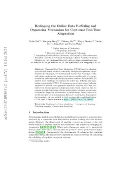Reshaping the Online Data Buffering and Organizing Mechanism for
  Continual Test-Time Adaptation