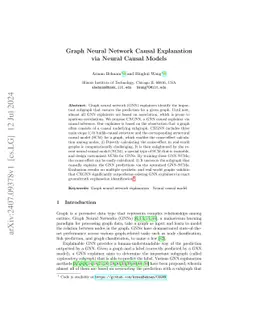 Graph Neural Network Causal Explanation via Neural Causal Models