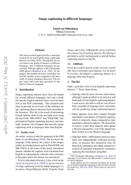 Image captioning in different languages