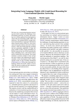 Integrating Large Language Models with Graph-based Reasoning for
  Conversational Question Answering