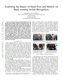 Exploring the Impact of Hand Pose and Shadow on Hand-washing Action
  Recognition