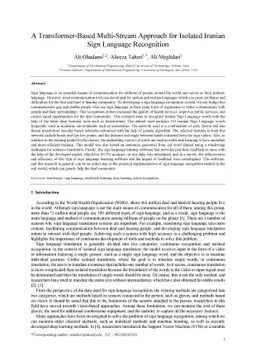 A Transformer-Based Multi-Stream Approach for Isolated Iranian Sign
  Language Recognition