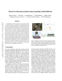 Mixed-View Panorama Synthesis using Geospatially Guided Diffusion