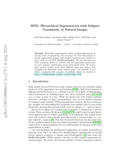 SPIN: Hierarchical Segmentation with Subpart Granularity in Natural
  Images