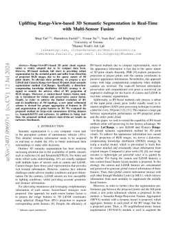 Uplifting Range-View-based 3D Semantic Segmentation in Real-Time with
  Multi-Sensor Fusion