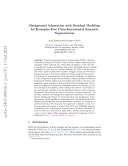 Background Adaptation with Residual Modeling for Exemplar-Free
  Class-Incremental Semantic Segmentation