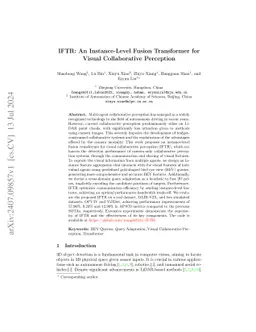 IFTR: An Instance-Level Fusion Transformer for Visual Collaborative
  Perception