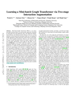 Learning a Mini-batch Graph Transformer via Two-stage Interaction
  Augmentation