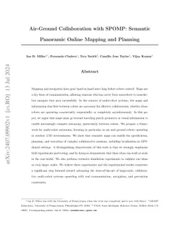 Air-Ground Collaboration with SPOMP: Semantic Panoramic Online Mapping
  and Planning