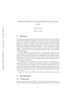 Emotion Detection through Body Gesture and Face