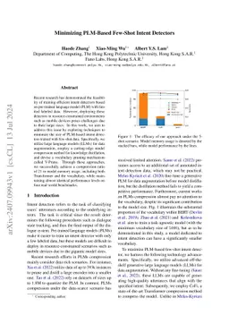 Minimizing PLM-Based Few-Shot Intent Detectors