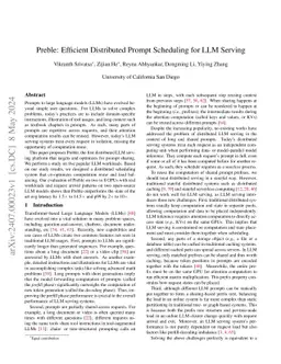 Preble: Efficient Distributed Prompt Scheduling for LLM Serving