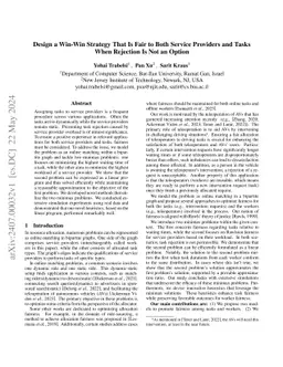 Design a Win-Win Strategy That Is Fair to Both Service Providers and
  Tasks When Rejection Is Not an Option