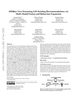 MMBee: Live Streaming Gift-Sending Recommendations via Multi-Modal
  Fusion and Behaviour Expansion