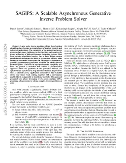 SAGIPS: A Scalable Asynchronous Generative Inverse Problem Solver