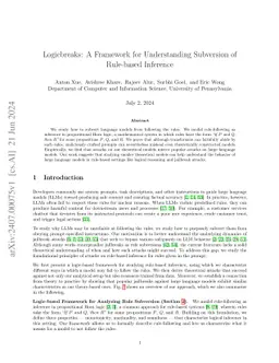 Logicbreaks: A Framework for Understanding Subversion of Rule-based Inference