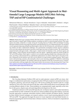Visual Reasoning and Multi-Agent Approach in Multimodal Large Language
  Models (MLLMs): Solving TSP and mTSP Combinatorial Challenges
