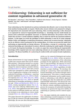 UnUnlearning: Unlearning is not sufficient for content regulation in
  advanced generative AI