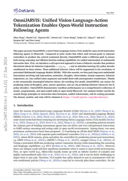 OmniJARVIS: Unified Vision-Language-Action Tokenization Enables
  Open-World Instruction Following Agents