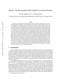RepAct: The Re-parameterizable Adaptive Activation Function