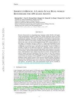 ShortcutsBench: A Large-Scale Real-world Benchmark for API-based Agents