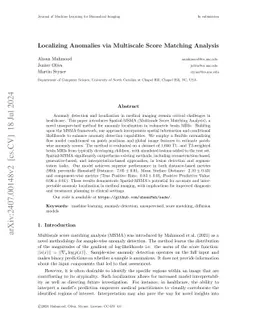 Localizing Anomalies via Multiscale Score Matching Analysis