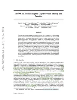 InfoNCE: Identifying the Gap Between Theory and Practice