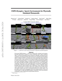 SMPLOlympics: Sports Environments for Physically Simulated Humanoids