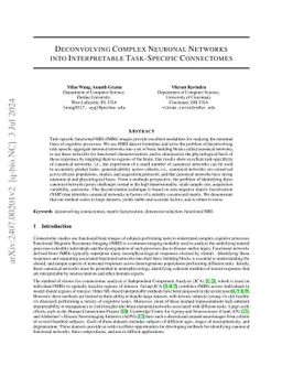 Deconvolving Complex Neuronal Networks into Interpretable Task-Specific
  Connectomes