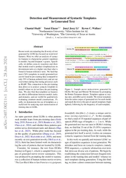 Detection and Measurement of Syntactic Templates in Generated Text