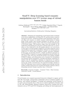 SemUV: Deep Learning based semantic manipulation over UV texture map of
  virtual human heads