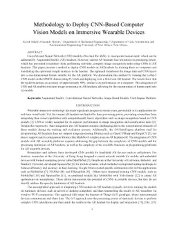 Methodology to Deploy CNN-Based Computer Vision Models on Immersive
  Wearable Devices