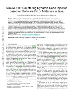 SBOM.EXE: Countering Dynamic Code Injection based on Software Bill of
  Materials in Java