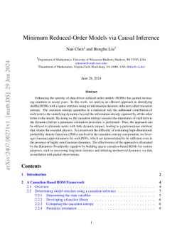 Minimum Reduced-Order Models via Causal Inference